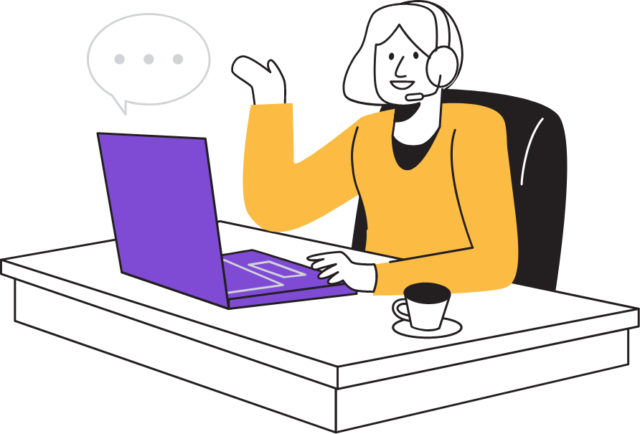 Animated call center lady
