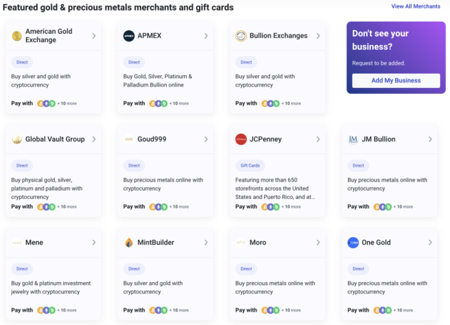 bitpay jewellery merchants list