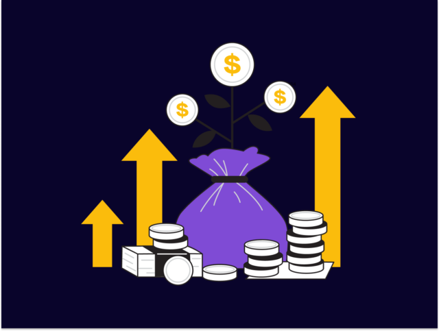 money growing in an alternative investment platform